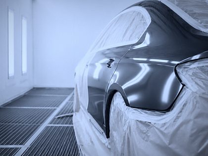 Vehículo preparado para el proceso de pintura